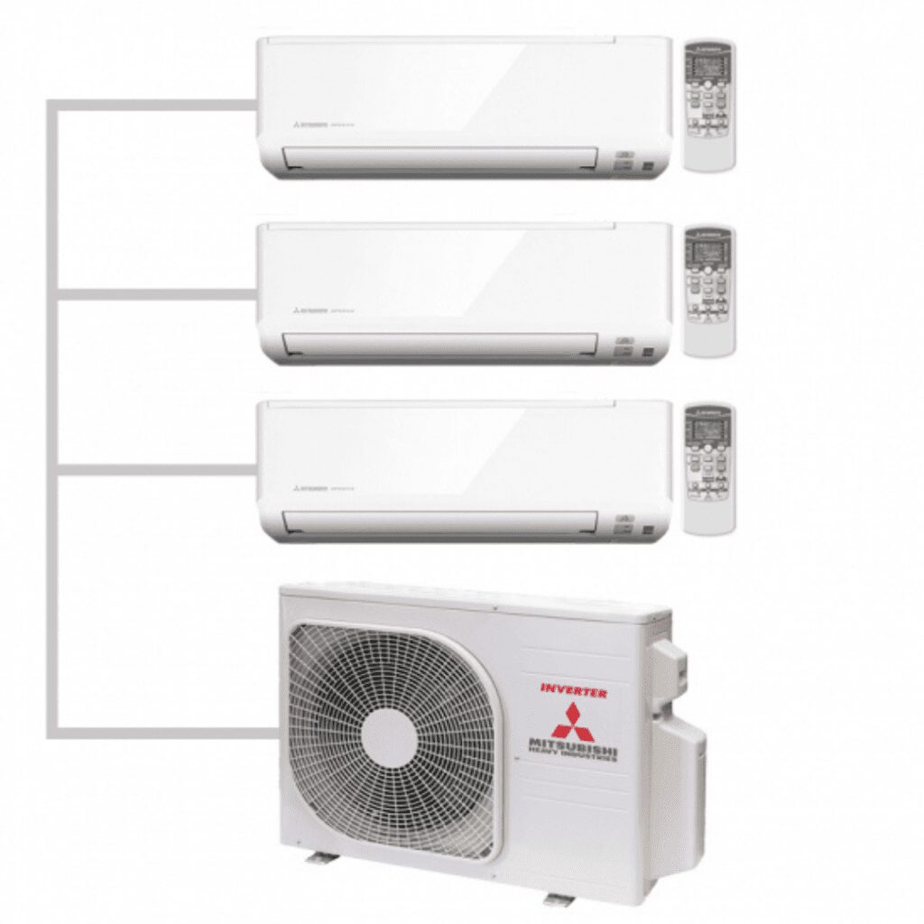 Мульти-сплит система на три комнаты до 70 m²