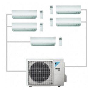 Мульти-сплит система на пять комнат до 150 m²